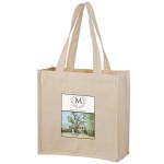 Customized Heavyweight Cotton Wine & Grocery Tote Bag - 2 Bottle holders (13"x5"x13") - Color Evolution