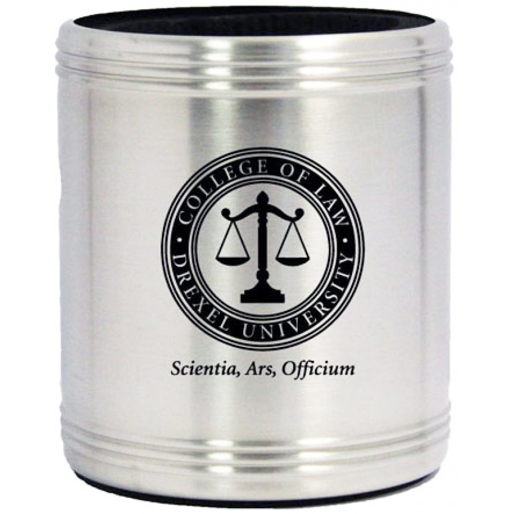 Promotional Can Holder - Stainless Steel Outside/ Foam Inside for Insulation