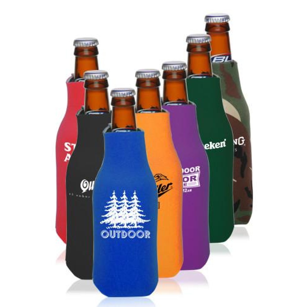 Personalized Zipper Beer Bottle Insulators