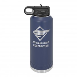 Logo Branded Polar Camel 40oz. Navy Stainless Steel Water Bottle