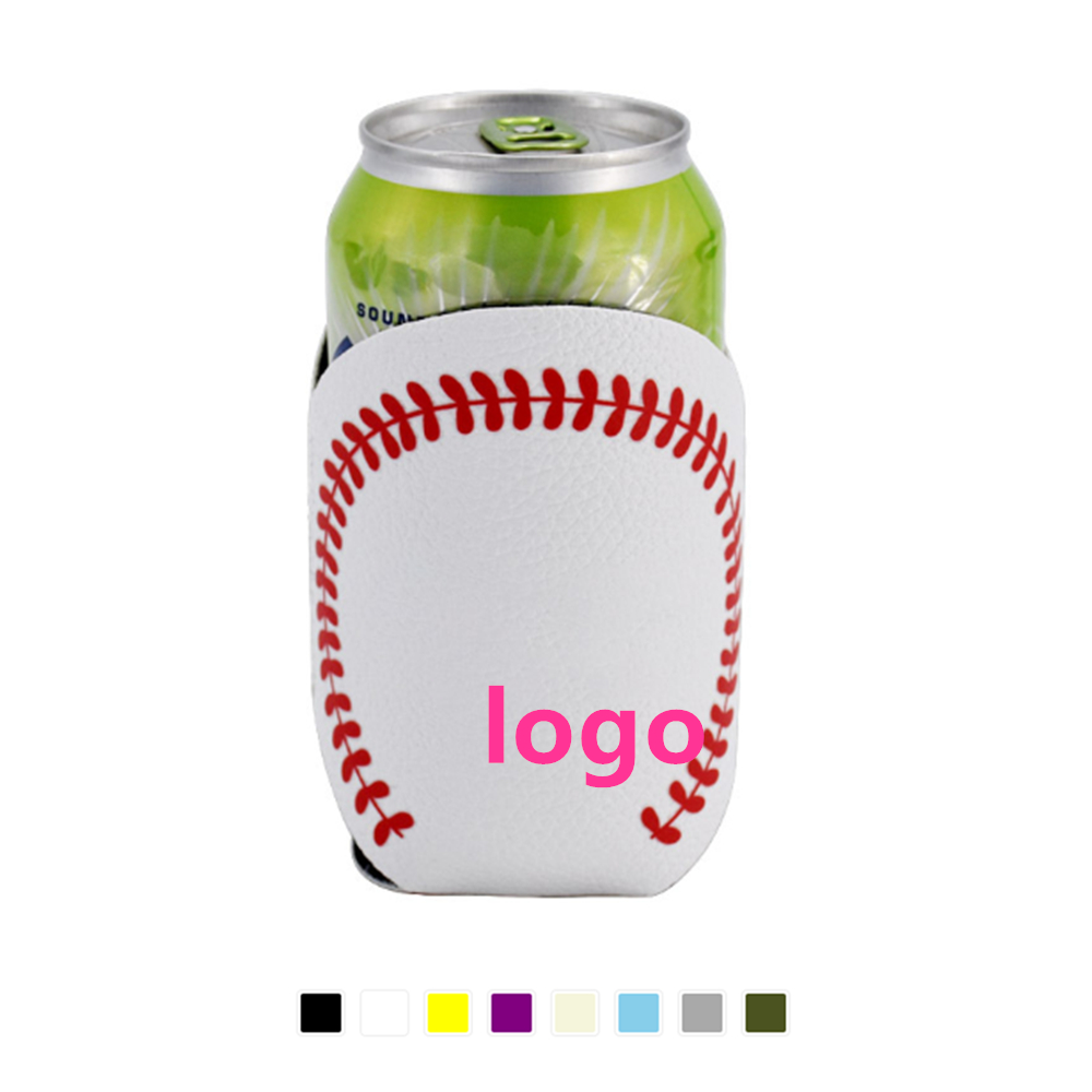 Baseball Skin Can Bottle Cooler Holder with Logo