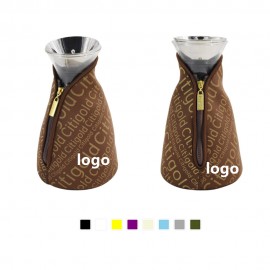 Logo Branded Neoprene Zippered Coffee Maker Sleeve Cover