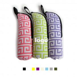 Customized Zippered Neoprene Bottle Holder With Handle  Customized Zippered Neoprene Bottle Holder With Handle