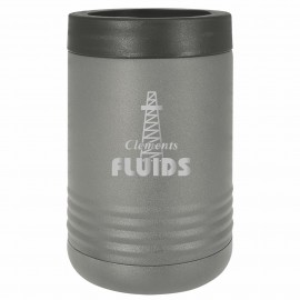 Logo Branded Polar Camel 12oz Gray Stainless Steel Can Cooler