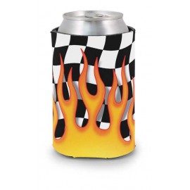 Flames Scuba Pocket Coolie Can Cover (4 Color Process) with Logo