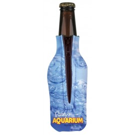 Bottle Cooler w/Zipper (Full Color) with Logo