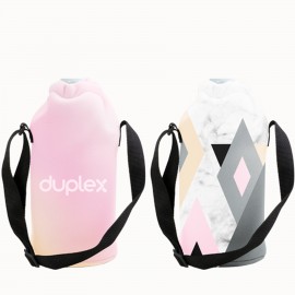 Custom Neoprene Growler Cover 4Cp Duplex with Drawstring  Custom Neoprene Growler Cover 4Cp Duplex with Drawstring