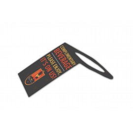 Bottle Neck Hanger 2.25"w x 5.25"h with Logo  Bottle Neck Hanger 2.25"w x 5.25"h with Logo