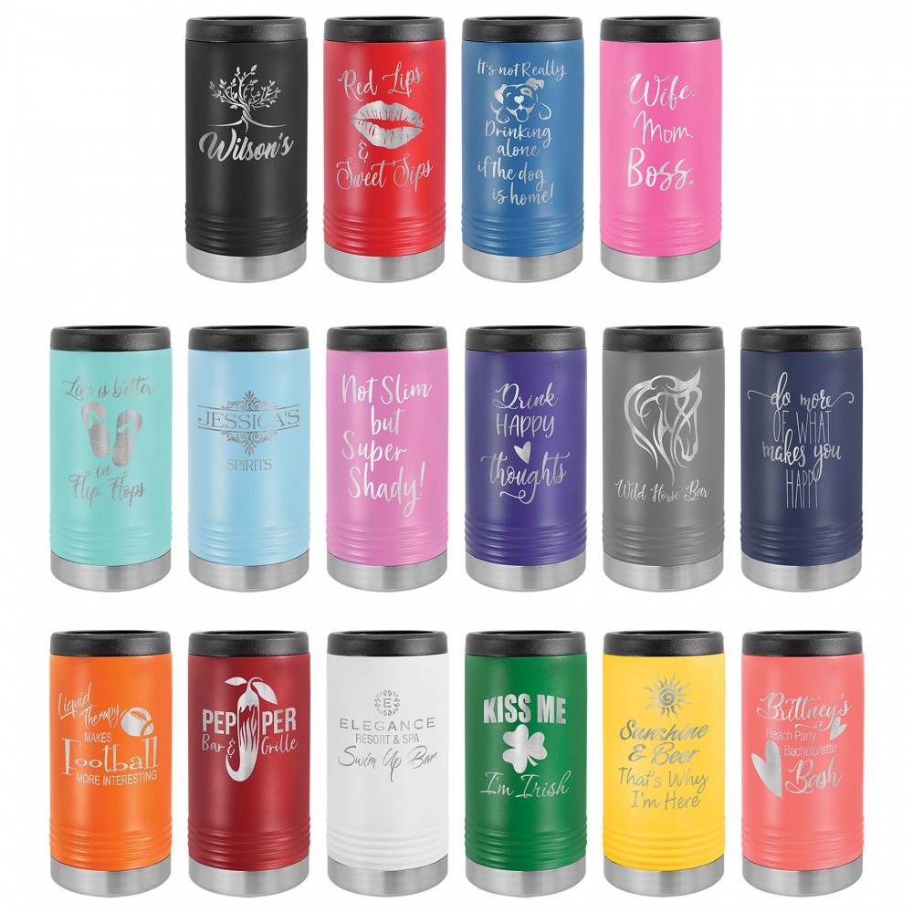 2.75" x 6" Engraved Polar Camel Insulated Slim Beverage Holder with Logo 2.75" x 6" Engraved Polar Camel Insulated Slim Beverage Holder with Logo