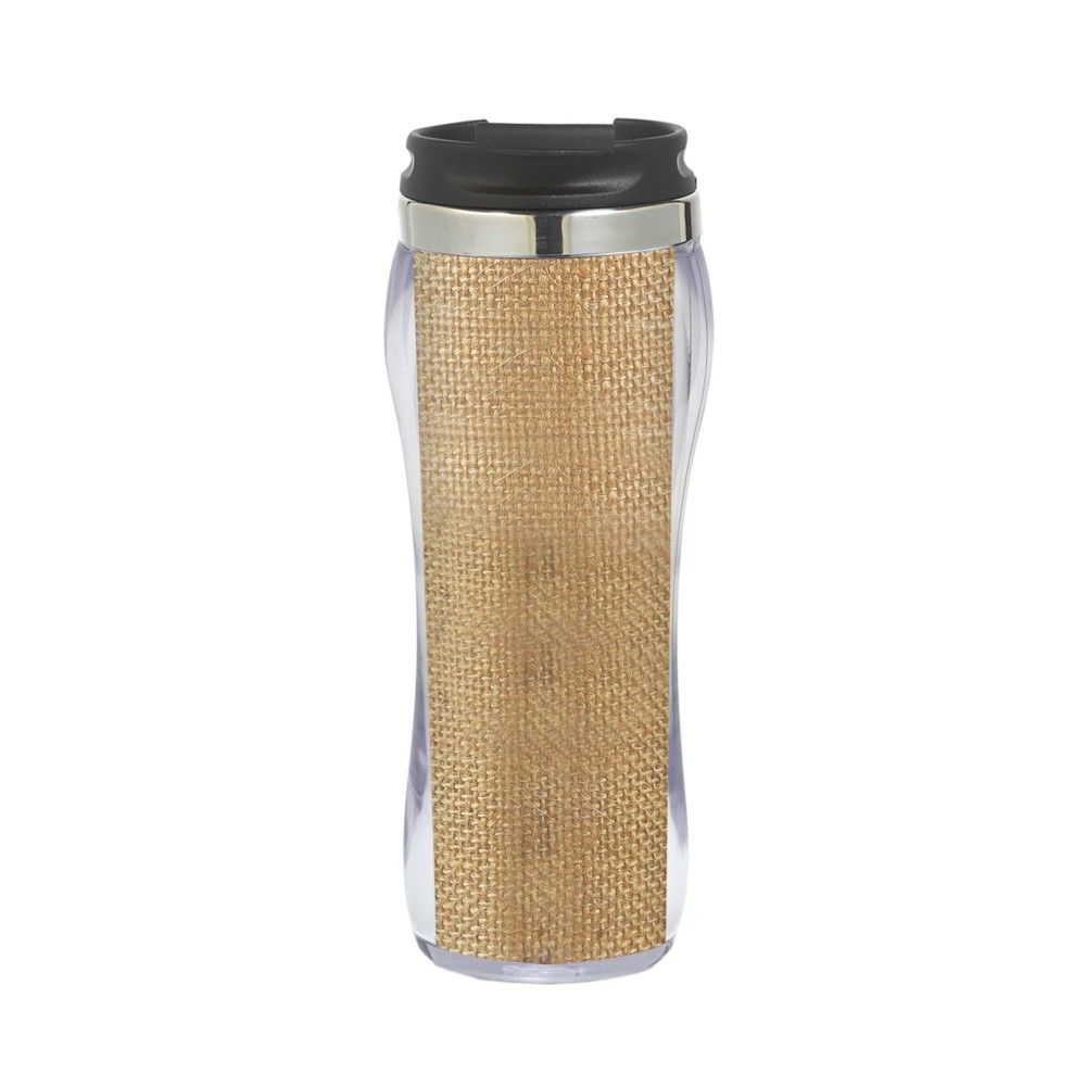 Logo Branded 12 oz double wall tumbler with Burlap Insert