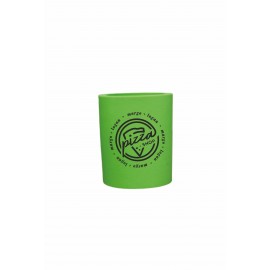 Logo Branded Lime Green Foam Round Beverage Insulator