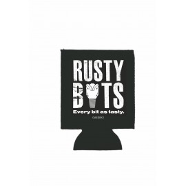 Black Neoprene Flat Beverage Insulator with Logo