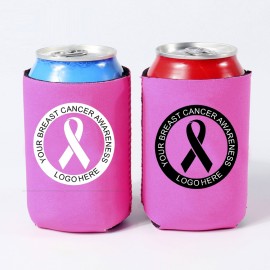 Customized Breast Cancer Awareness Neoprene Can Coolers