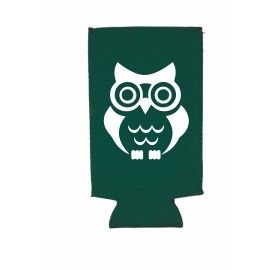 Hunter Green Neoprene Slim Beverage Insulator with Logo