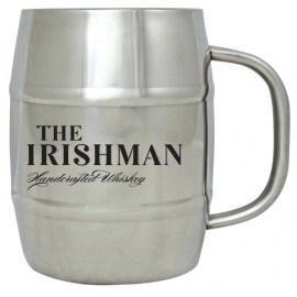 Promotional 14 Oz. Double Wall Stainless Steel Barrel Beer Mug w/ C Handle  Promotional 14 Oz. Double Wall Stainless Steel Barrel Beer Mug w/ C Handle