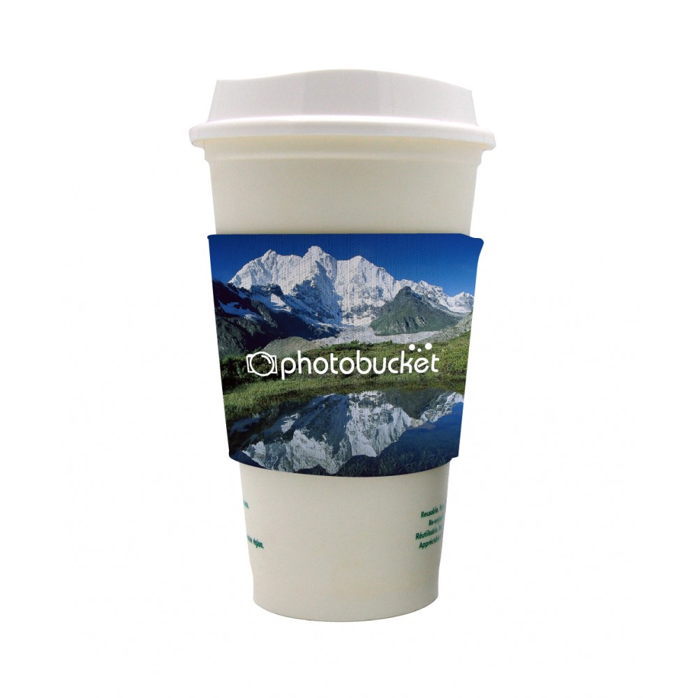 Logo Branded Full Color Reusable Coffee Cozy