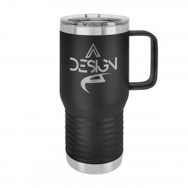 Promotional Polar Camel 20oz. Black Stainless Steel Travel Mug w/ Slider Lid  Promotional Polar Camel 20oz. Black Stainless Steel Travel Mug w/ Slider Lid