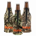 Customized Trademarked Camo Zippered Bottle Coolie