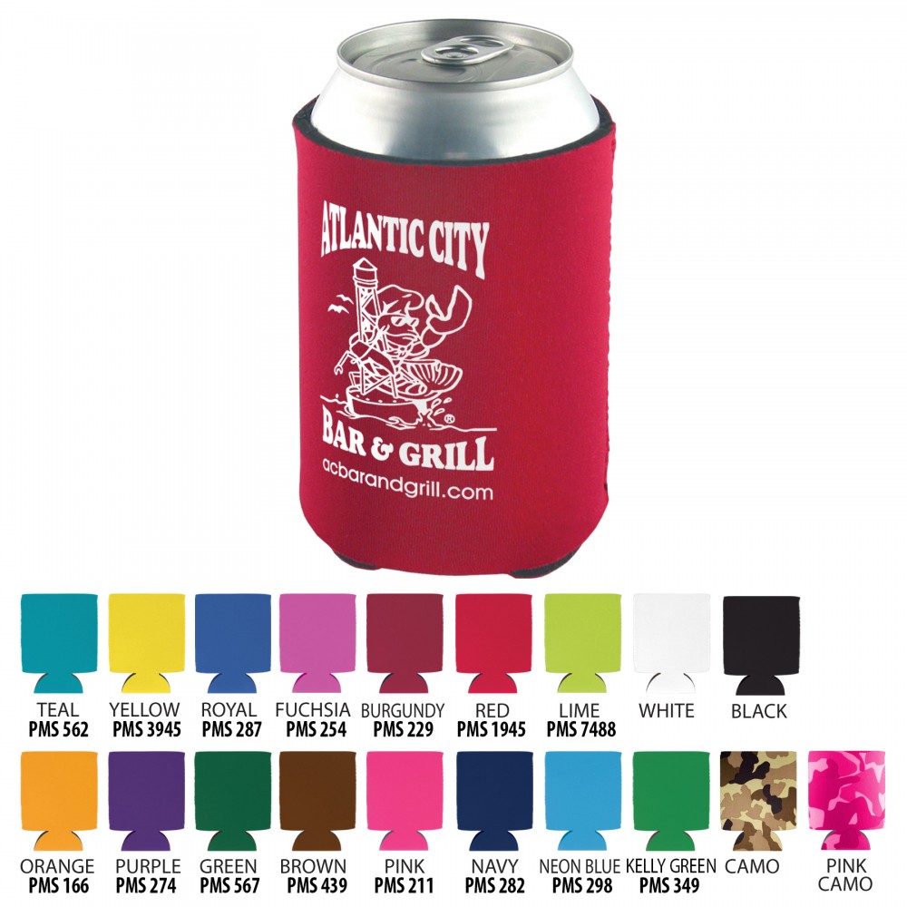 Personalized Beverage Insulator Cooler Pocket Can Koolie - 3 Side Imprint Included!