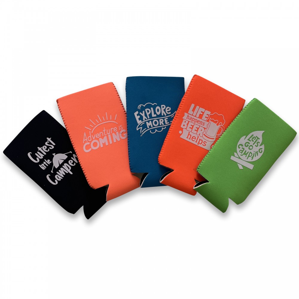 Neo-Glow Slim Can Cooler with Logo Neo-Glow Slim Can Cooler with Logo