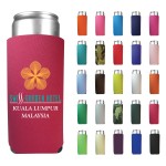Screen Printed Collapsible 12 Oz. Slim Foam Can Cooler with Logo