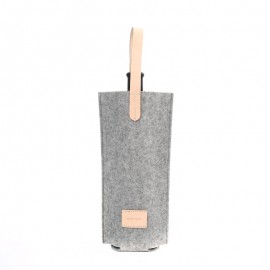 Logo Branded Wine Bottle Felt Sleeve w/String