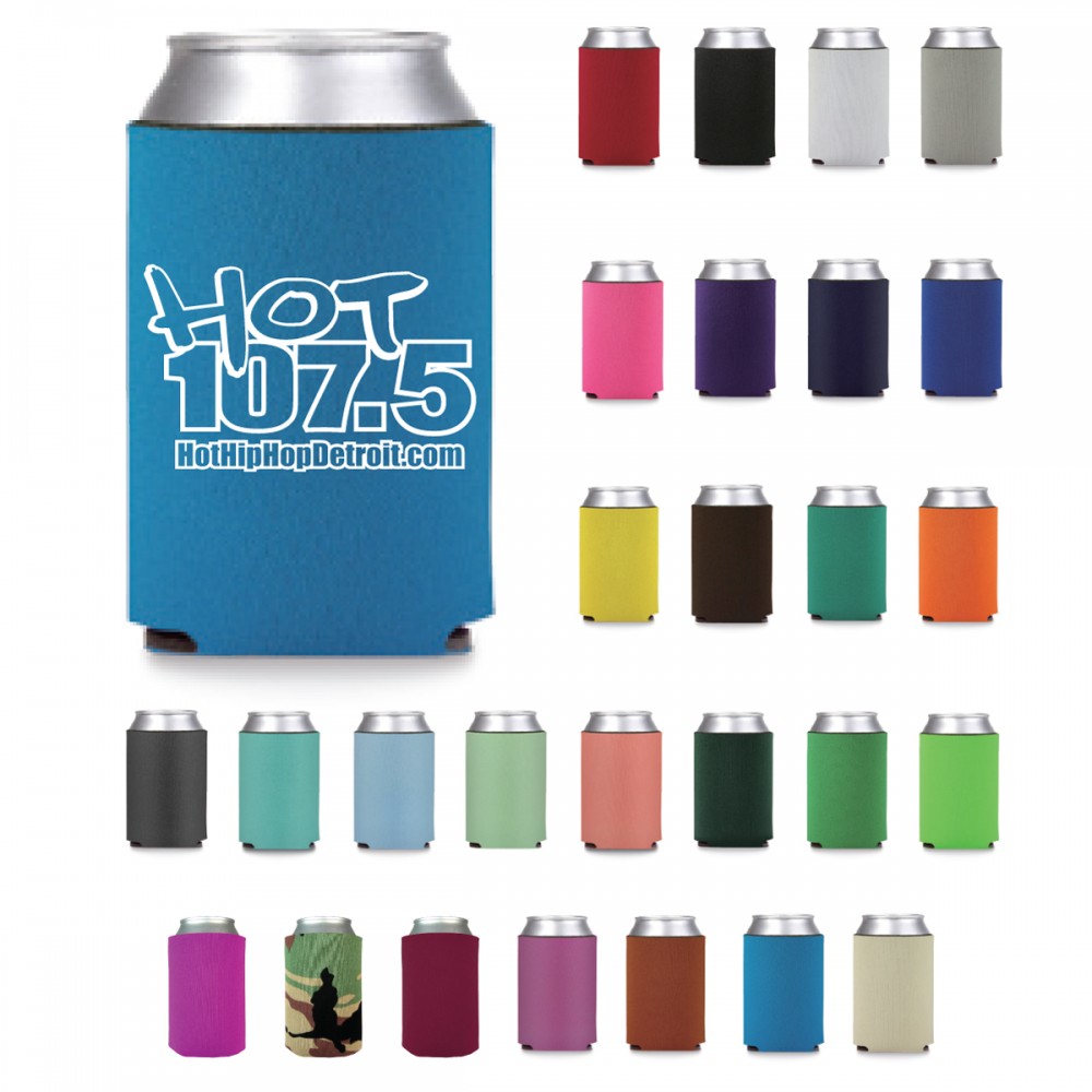 Screen Printed Economy Premium Foam Can Cooler with Logo