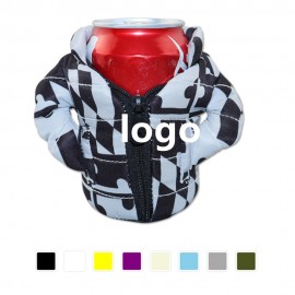 Zippered Puffy Jacket Can Coolie with Logo