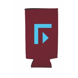 Personalized Burgundy Neoprene Slim Beverage Insulator