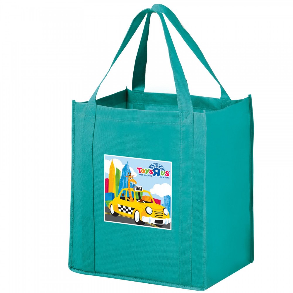 Logo Branded Wine & Grocery Combo Tote Bag w/ Insert and Full Color (13"x10"x15") - Color Evolution Logo Branded Wine & Grocery Combo Tote Bag w/ Insert and Full Color (13"x10"x15") - Color Evolution