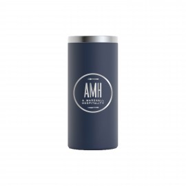 RTIC 12oz. Navy Stainless Steel Skinny Can Cooler with Logo