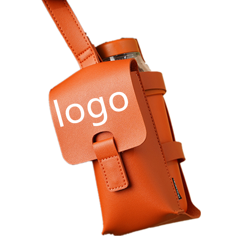 Leather Belt Water Bottle Holder With Shoulder Strap with Logo Leather Belt Water Bottle Holder With Shoulder Strap with Logo