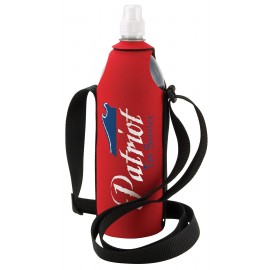 Logo Branded 1 Liter Kolder Water Wet Suit Bottle Cover w/ Shoulder Strap (1 Color)