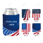Custom Flag Design Sublimated Collapsible Can Cooler
