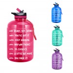 1 Gallon Water Bottle with Time Marker & Straw Custom Imprinted