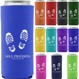 12oz. Slim Neoprene Seltzer Coolie with Logo