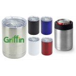 Custom Branded USA Printed 2-In-1 12 Oz Stainless Steel Mug And Bottle Holder Coolie with Sliding Lid