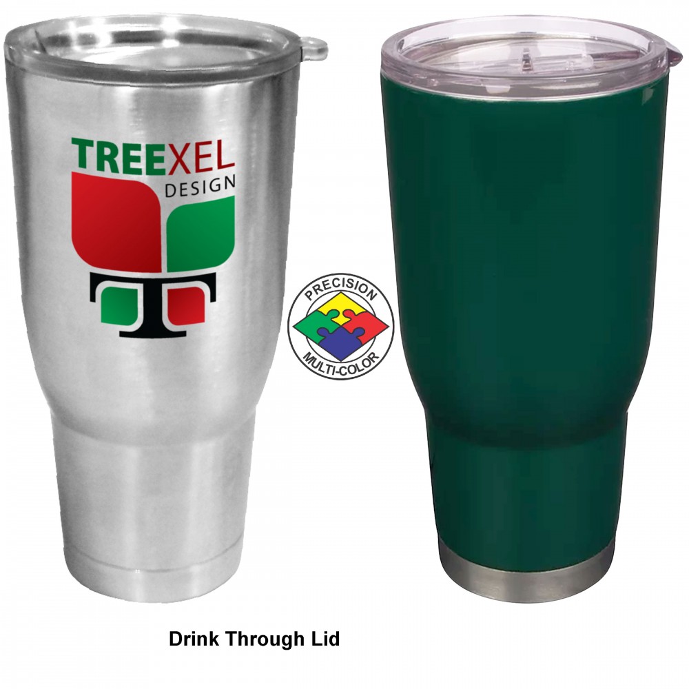 32 oz Vacuum Double Wall Tumbler with Drink Through Lid (Screen Printed) Custom Branded 32 oz Vacuum Double Wall Tumbler with Drink Through Lid (Screen Printed) Custom Branded