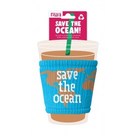 Nylon or Recycled Plastic Yarn Knit Beverage Slippies / Beverage Holder with Logo