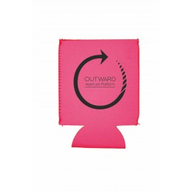 Custom Neon Pink Neoprene Flat Beverage Insulator