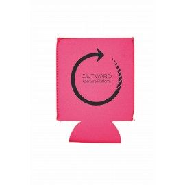 Custom Neon Pink Neoprene Flat Beverage Insulator  Custom Neon Pink Neoprene Flat Beverage Insulator