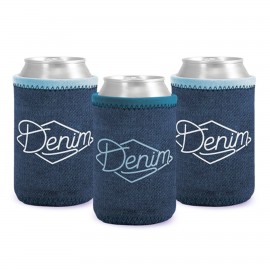 Liam Denim Neoprene Can Insulator with Logo