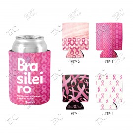 Personalized Ribbon Design Sublimated Collapsible Can Cooler  Personalized Ribbon Design Sublimated Collapsible Can Cooler