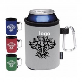 Collapsible Can Coolie With Carabiners with Logo  Collapsible Can Coolie With Carabiners with Logo