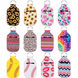 30ml/1oz Hand Sanitizer Holder Keychain with Refillable Bottle with Logo