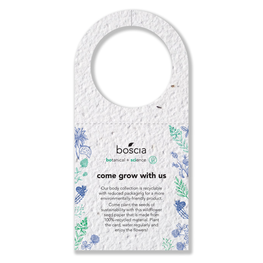 Seed Paper Rectangle Bottle Necker Custom Imprinted Seed Paper Rectangle Bottle Necker Custom Imprinted