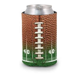 Custom Football Field Scuba Pocket Coolie Can Cover (4 Color Process)  Custom Football Field Scuba Pocket Coolie Can Cover (4 Color Process)