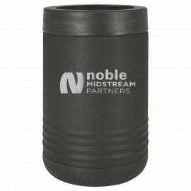 Polar Camel 12oz Black Stainless Steel Can Cooler with Logo