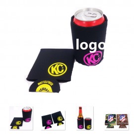 Logo Branded Neoprene Foldable Bottle Can Coolie  Logo Branded Neoprene Foldable Bottle Can Coolie