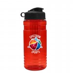 Customized 20 Oz. Transparent Infuser Sports Bottle w/Flip Top Lid - Digital Imprint